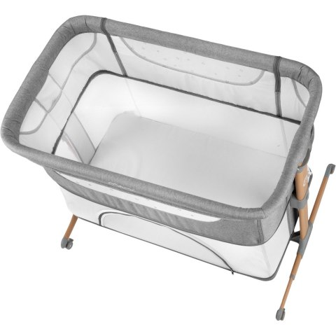 MoMi Łóżeczko dostawne SMART BED szare MoMi Łóżeczko dostawne SMART BED szare