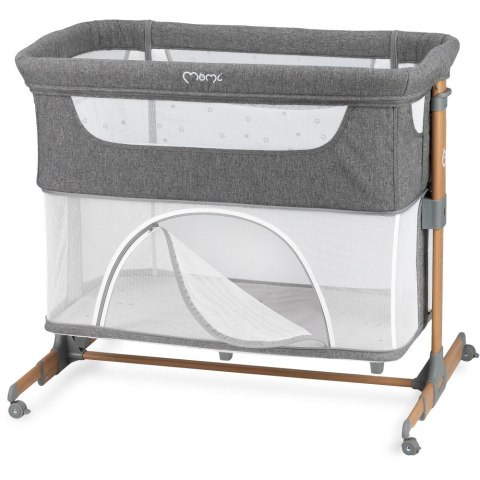 MoMi Łóżeczko dostawne SMART BED szare MoMi Łóżeczko dostawne SMART BED szare