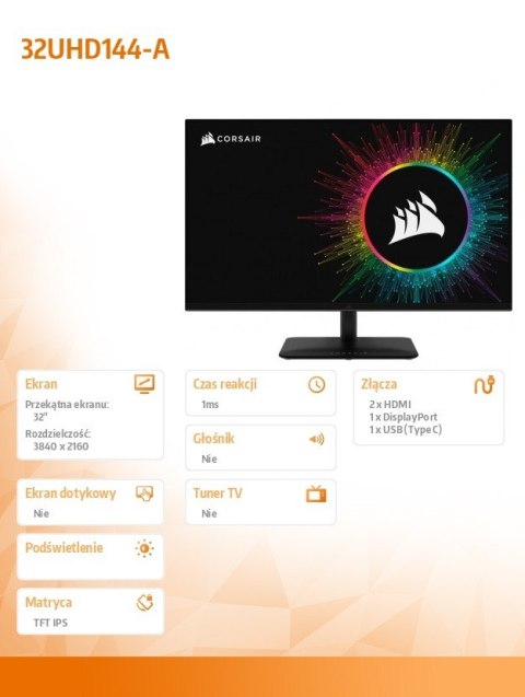 Corsair Monitor Xeneon 32UHD144 IPS UHD Corsair Monitor Xeneon 32UHD144 IPS UHD