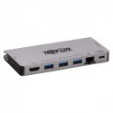 Eaton Stacja dokująca USB-C 4K HDMI, USB 3.2 Gen 1, koncentrator USB-A, GbE, karta pamięci, ładowanie PD 100 W, odłączany przewód U442