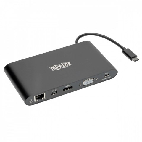 Eaton Stacja dokująca USB-C, podwójny wyświetlacz 4K HDMI/mDP, VGA, USB 3.2 Gen 1, koncentrator USB-A/C, GbE, karta pamięci, ładowanie Eaton Stacja dokująca USB-C, podwójny wyświetlacz 4K HDMI/mDP, VGA, USB 3.2 Gen 1, koncentrator USB-A/C, GbE, karta pamięci, ładowanie