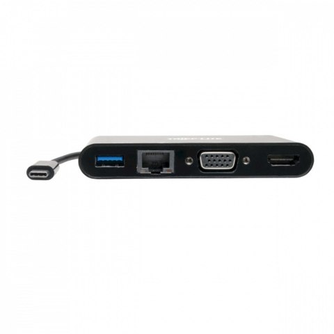 Eaton Wieloportowy adapter USB-C 4K HDMI, VGA, USB-A, GbE, HDCP U444-06N-HV4GUB Czarny Eaton Wieloportowy adapter USB-C 4K HDMI, VGA, USB-A, GbE, HDCP U444-06N-HV4GUB Czarny