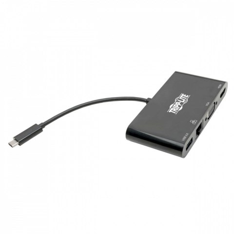 Eaton Wieloportowy adapter USB-C 4K HDMI, VGA, USB-A, GbE, HDCP U444-06N-HV4GUB Czarny Eaton Wieloportowy adapter USB-C 4K HDMI, VGA, USB-A, GbE, HDCP U444-06N-HV4GUB Czarny