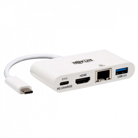 Eaton Wieloportowy adapter USB-C 4K HDMI, port USB-A, GbE, ładowanie PD 60 W, HDCP U444-06N-H4GU-C Biały Eaton Wieloportowy adapter USB-C 4K HDMI, port USB-A, GbE, ładowanie PD 60 W, HDCP U444-06N-H4GU-C Biały