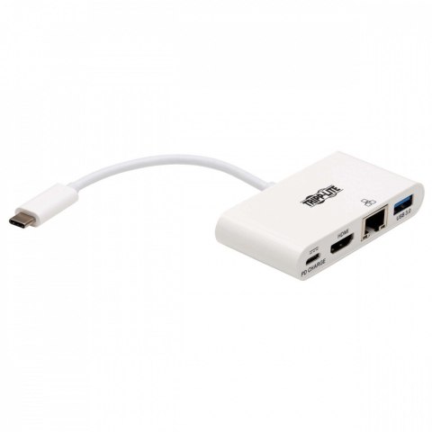 Eaton Wieloportowy adapter USB-C 4K HDMI, port USB-A, GbE, ładowanie PD 60 W, HDCP U444-06N-H4GU-C Biały Eaton Wieloportowy adapter USB-C 4K HDMI, port USB-A, GbE, ładowanie PD 60 W, HDCP U444-06N-H4GU-C Biały