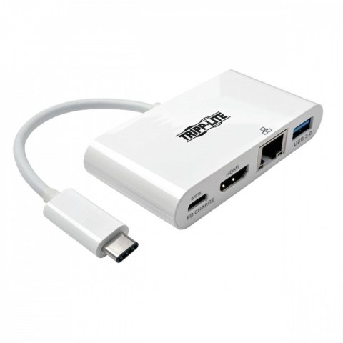 Eaton Wieloportowy adapter USB-C HDMI, port USB 3.2 Gen 1, Gigabit Ethernet, ładowanie PD 60 W, HDCP U444-06N-HGU-C Biały Eaton Wieloportowy adapter USB-C HDMI, port USB 3.2 Gen 1, Gigabit Ethernet, ładowanie PD 60 W, HDCP U444-06N-HGU-C Biały