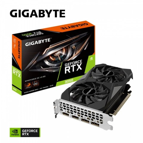 Gigabyte Karta graficzna GeForce RTX 3050 WINDFORCE OC V2 6GB GDDR6 96bit 2DP/2HDMI Gigabyte Karta graficzna GeForce RTX 3050 WINDFORCE OC V2 6GB GDDR6 96bit 2DP/2HDMI