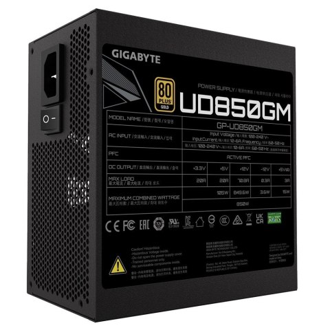 Gigabyte Zasilacz modularny UD850GM 850W 80PLUS GOLD ATX Gigabyte Zasilacz modularny UD850GM 850W 80PLUS GOLD ATX