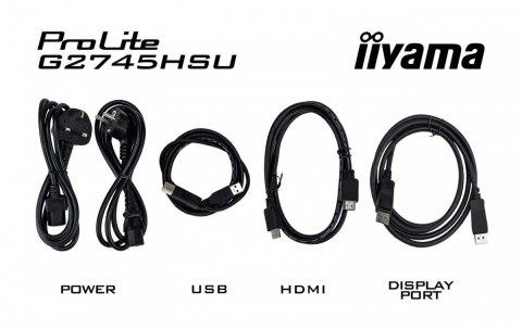 IIYAMA Monitor 27 cali G2745HSU-B2 IPS,FHD,100Hz,1ms,2xUSB,300cd IIYAMA Monitor 27 cali G2745HSU-B2 IPS,FHD,100Hz,1ms,2xUSB,300cd