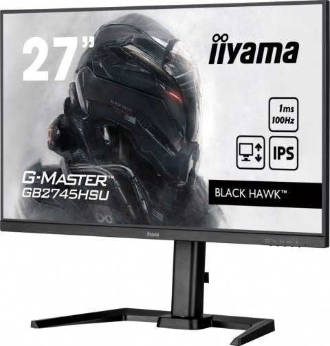 IIYAMA Monitor 27 cali GB2745HSU-B2 IPS,FHD,100Hz,1ms,2xUSB,300cd IIYAMA Monitor 27 cali GB2745HSU-B2 IPS,FHD,100Hz,1ms,2xUSB,300cd