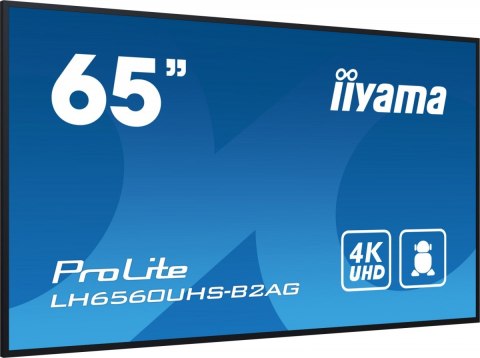 IIYAMA Monitor wielkoformatowy 65 cali LH6560UHS-B2A 24/7,500cd,4K,VA,Wifi IIYAMA Monitor wielkoformatowy 65 cali LH6560UHS-B2A 24/7,500cd,4K,VA,Wifi