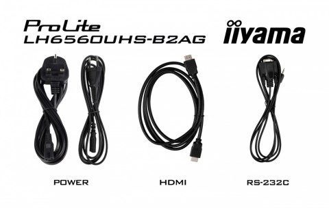 IIYAMA Monitor wielkoformatowy 65 cali LH6560UHS-B2A 24/7,500cd,4K,VA,Wifi IIYAMA Monitor wielkoformatowy 65 cali LH6560UHS-B2A 24/7,500cd,4K,VA,Wifi