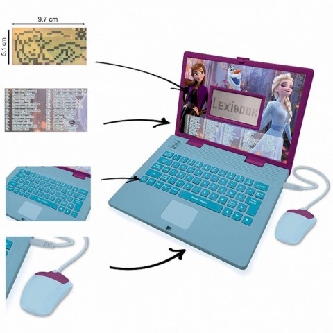 Lexibook Laptop edukacyjny Disney Frozen dwujęzyczny PL/ ENG 124 aktywności Lexibook Laptop edukacyjny Disney Frozen dwujęzyczny PL/ ENG 124 aktywności