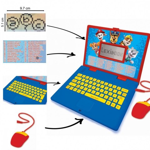 Lexibook Laptop edukacyjny Psi Patrol Trzyjęzyczny UA/ENG/PL 186 aktywności Lexibook Laptop edukacyjny Psi Patrol Trzyjęzyczny UA/ENG/PL 186 aktywności