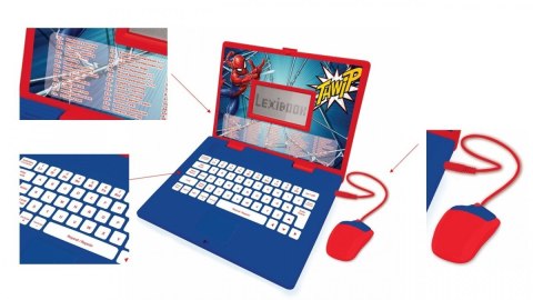 Lexibook Laptop edukacyjny Spider-Man Trzyjęzyczny UA/ENG/PL 186 aktywności Lexibook Laptop edukacyjny Spider-Man Trzyjęzyczny UA/ENG/PL 186 aktywności