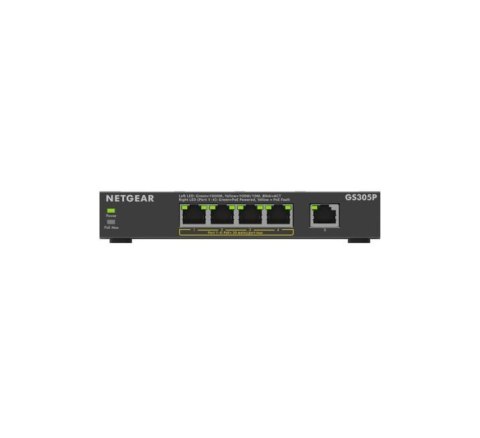 Netgear Przełącznik niezarządzalny GS305P-300EUS PoE+ Gigabit 5-portowy SOHO z serii 300 Netgear Przełącznik niezarządzalny GS305P-300EUS PoE+ Gigabit 5-portowy SOHO z serii 300