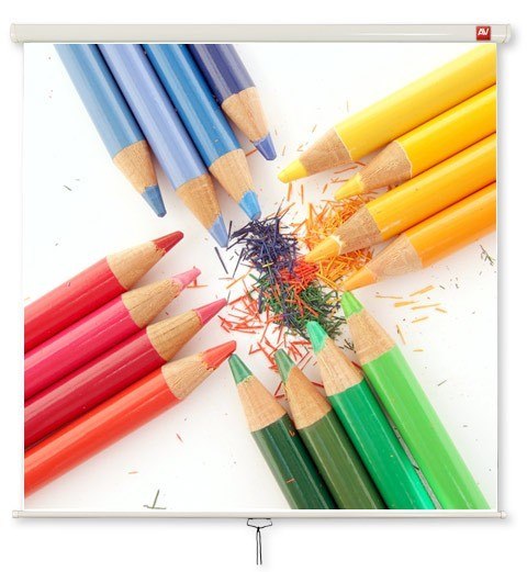 Avtek Ekran ścienny ręczny Wall Standard 200 (1:1, 200x200cm, powierzchnia biała, matowa) Avtek Ekran ścienny ręczny Wall Standard 200 (1:1, 200x200cm, powierzchnia biała, matowa)