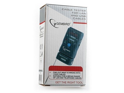 Gembird Tester diodowy kabli RJ4 5,RJ11,UTP,STP,USB AA/AB Gembird Tester diodowy kabli RJ4 5,RJ11,UTP,STP,USB AA/AB