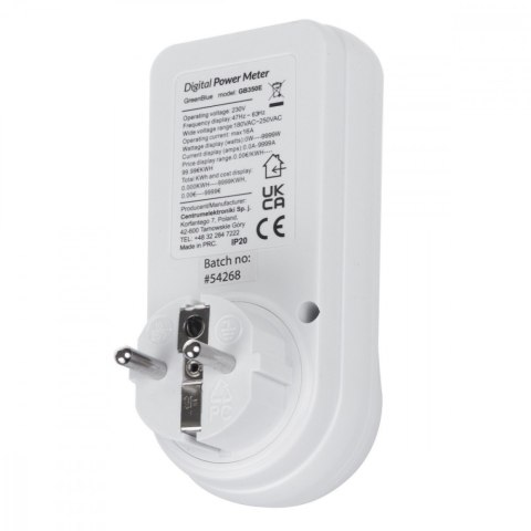 GreenBlue Miernik energii watomierz GB350E GreenBlue Miernik energii watomierz GB350E