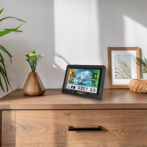 GreenBlue Stacja pogodowa bezprzewodowa GB540N wskaźnik komfortu, pomiar wilgotności, fazy księżyca, zegar z systemem DCF GreenBlue Stacja pogodowa bezprzewodowa GB540N wskaźnik komfortu, pomiar wilgotności, fazy księżyca, zegar z systemem DCF