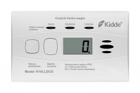 KIDDE Czujnik czadu z wyświetlaczem KIDDE K10LLDCO KIDDE Czujnik czadu z wyświetlaczem KIDDE K10LLDCO