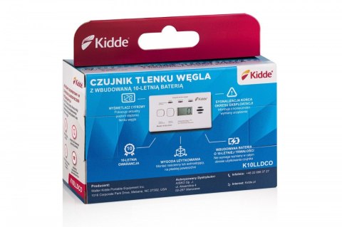 KIDDE Czujnik czadu z wyświetlaczem KIDDE K10LLDCO KIDDE Czujnik czadu z wyświetlaczem KIDDE K10LLDCO