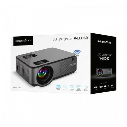 Kruger & Matz Projektor LED V-LED60 Wi-Fi Kruger & Matz Projektor LED V-LED60 Wi-Fi