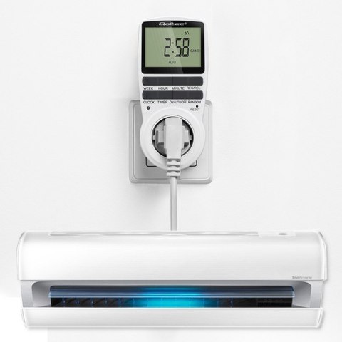 Qoltec Elektroniczny programator czasowy PC0628 | 3680W | 16A | LCD Qoltec Elektroniczny programator czasowy PC0628 | 3680W | 16A | LCD
