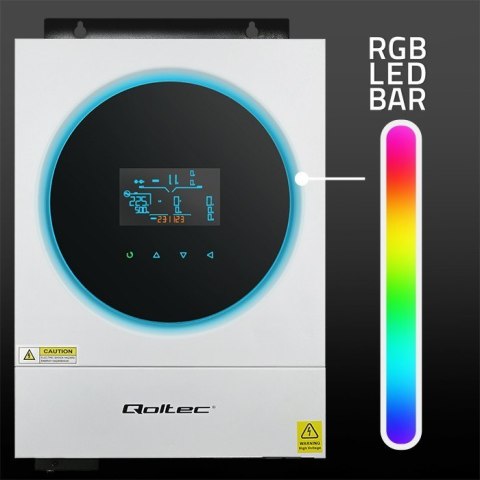 Qoltec Hybrydowy inwerter solarny Off-Grid 6kVA | 6kW | 120A | MPPT | LCD | Wi-Fi | BMS | Sinus Qoltec Hybrydowy inwerter solarny Off-Grid 6kVA | 6kW | 120A | MPPT | LCD | Wi-Fi | BMS | Sinus