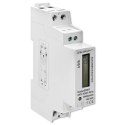 Qoltec Jednofazowy elektroniczny licznik | miernik zużycia energii na szynę DIN | 230V | LCD | 2P | Slim