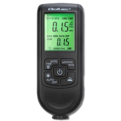 Qoltec Miernik grubości lakieru z wyświetlaczem LCD | 0~2000um Qoltec Miernik grubości lakieru z wyświetlaczem LCD | 0~2000um