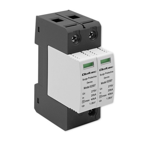 Qoltec Ogranicznik ochronnik przepięć AC | 2P | 275V | T2 | C Qoltec Ogranicznik ochronnik przepięć AC | 2P | 275V | T2 | C