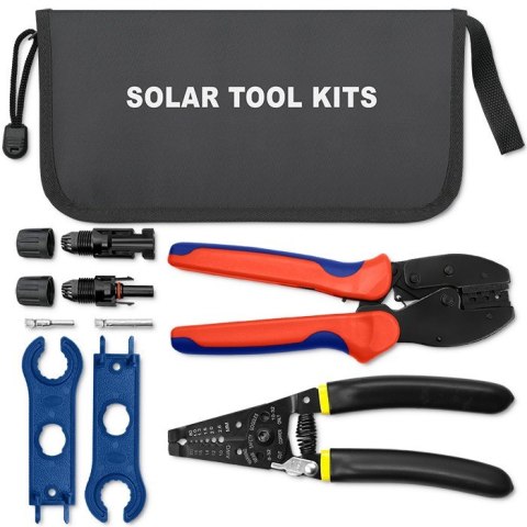 Qoltec Zestaw narzędzi solarnych kompatybilnych ze złączami MC4 | Zaciskarka + Szczypce do ściągania izolacji Qoltec Zestaw narzędzi solarnych kompatybilnych ze złączami MC4 | Zaciskarka + Szczypce do ściągania izolacji