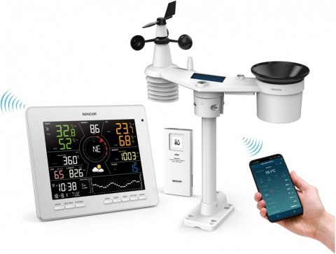 Sencor Profesjonalna Stacja meterologiczna wifi SMART z czujnik 7w1 Sencor Profesjonalna Stacja meterologiczna wifi SMART z czujnik 7w1