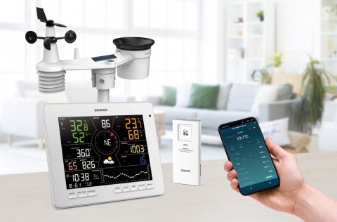 Sencor Profesjonalna Stacja meterologiczna wifi SMART z czujnik 7w1 Sencor Profesjonalna Stacja meterologiczna wifi SMART z czujnik 7w1