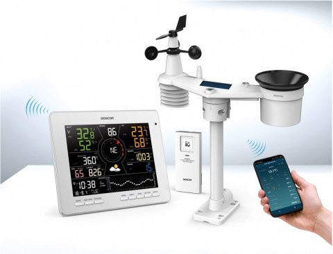 Sencor Profesjonalna Stacja meterologiczna wifi SMART z czujnik 7w1 Sencor Profesjonalna Stacja meterologiczna wifi SMART z czujnik 7w1