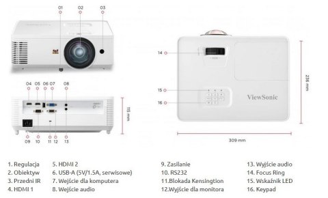 ViewSonic Projektor PS502X-EDU XGA/4000 ViewSonic Projektor PS502X-EDU XGA/4000