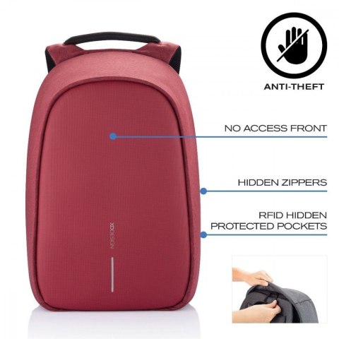XD DESIGN Plecak antykradzieżowy BOBBY HERO SMALL RED XD DESIGN Plecak antykradzieżowy BOBBY HERO SMALL RED