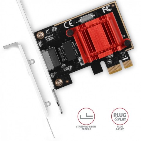 AXAGON PCEE-GIX Karta sieciowa PCIe 1x Gigabit Ethernet port (RJ-45), Intel i210AT, PXE, SP & LP AXAGON PCEE-GIX Karta sieciowa PCIe 1x Gigabit Ethernet port (RJ-45), Intel i210AT, PXE, SP & LP