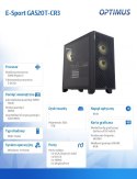 OPTIMUS Komputer E-Sport GA520T-CR3 Ryzen 5 5600X/16GB/1TB/RTX 4060 OC 8GB/W11