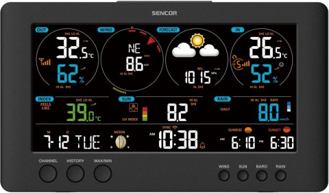 Sencor Profesjonalna stacja METEO WiFi SWS 12500 wys. LCD 21,4cm Kolor Sencor Profesjonalna stacja METEO WiFi SWS 12500 wys. LCD 21,4cm Kolor