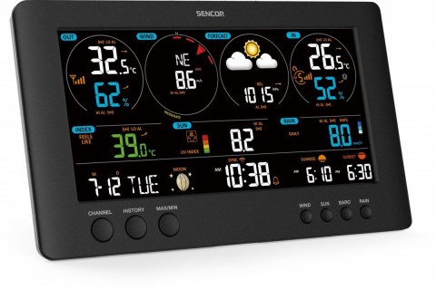 Sencor Profesjonalna stacja METEO WiFi SWS 12500 wys. LCD 21,4cm Kolor Sencor Profesjonalna stacja METEO WiFi SWS 12500 wys. LCD 21,4cm Kolor