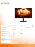 AOC Monitor Q27G4XN 27 cali Fast VA 180Hz HDMIx2 DP Pivot