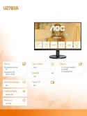 AOC Monitor U27B3A 27 cali IPS 4K HDMIx2 DP Głośniki