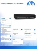 HP Inc. Komputer 400 Mini G9 i5-12500T 512GB/16GB/W11P 885H8EA
