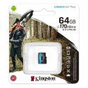Kingston Karta pamięci microSD 64GB Canvas Go! Plus 170/70MB/s