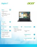 Acer Notebook Gaming Aspire 7 A715-76G-5303 i5-12450H, 15.6 FHD, 16GB, 512GB SSD, GeForce RTX 3050 4GB, NoOS, czarny