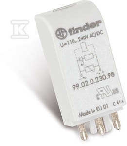FINDER MODUŁ EMC LED ZIELONY+WAR 110-240VAC/DC FINDER MODUŁ EMC LED ZIELONY+WAR 110-240VAC/DC