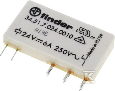 FINDER PRZEKAŹNIK 1P 6A 24V DC FINDER PRZEKAŹNIK 1P 6A 24V DC