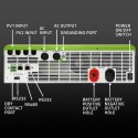 Qoltec Hybrydowy Inwerter solarny Off-Grid 11000W | 160A | 48V | MPPT | BMS | Sinus | opcja Wi-Fi | Power Factor 1.0